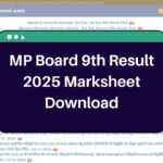 MP Board 9th Result 2025 – vimarsh.mp.gov.in Class 9 Marksheet Download