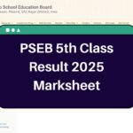 PSEB 5th Class Result 2025 – www.pseb.ac.in Punjab Board Class V Marksheet Download